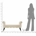 Banco rectangular de diseño moderno en madera y tela - Theodore viadurini