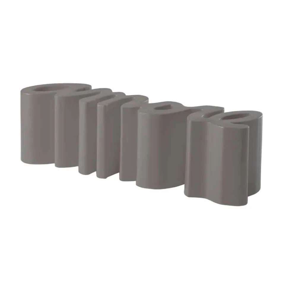 Banco de diseño colorido Slide Love moderno hecho en Italia viadurini