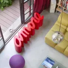 Banco de diseño colorido Slide Love moderno hecho en Italia viadurini