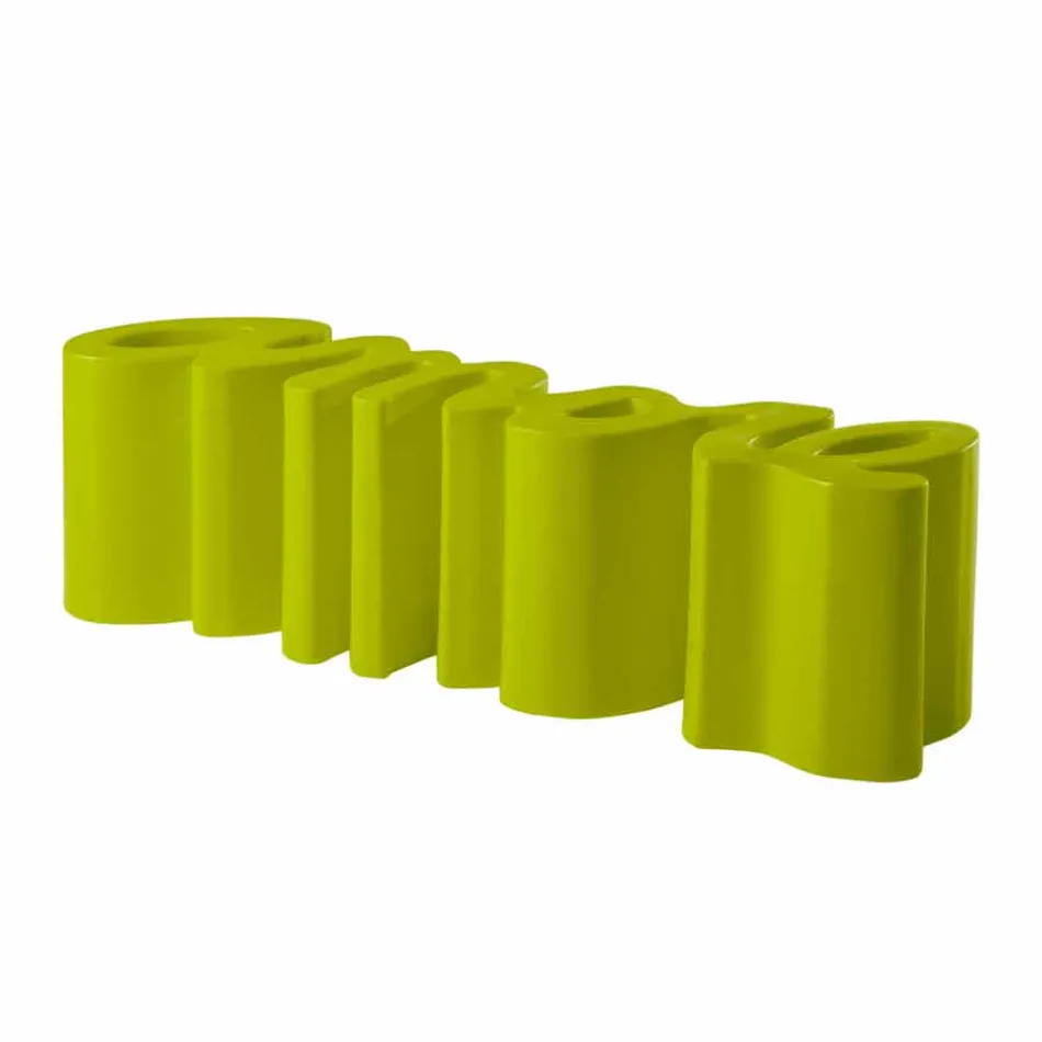 Banco de diseño colorido Slide Love moderno hecho en Italia viadurini