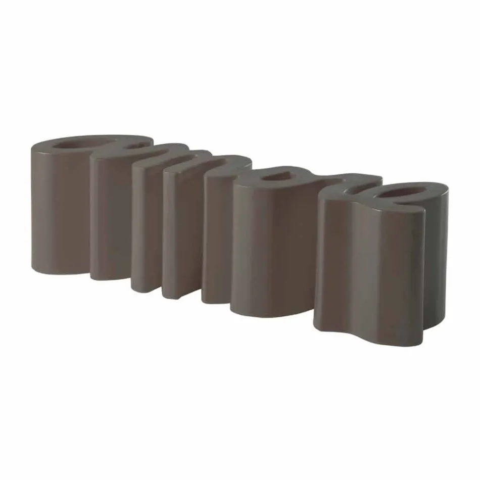 Banco de diseño colorido Slide Love moderno hecho en Italia viadurini