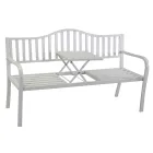 Banco de exterior de metal con mesa retráctil - Graffetta viadurini