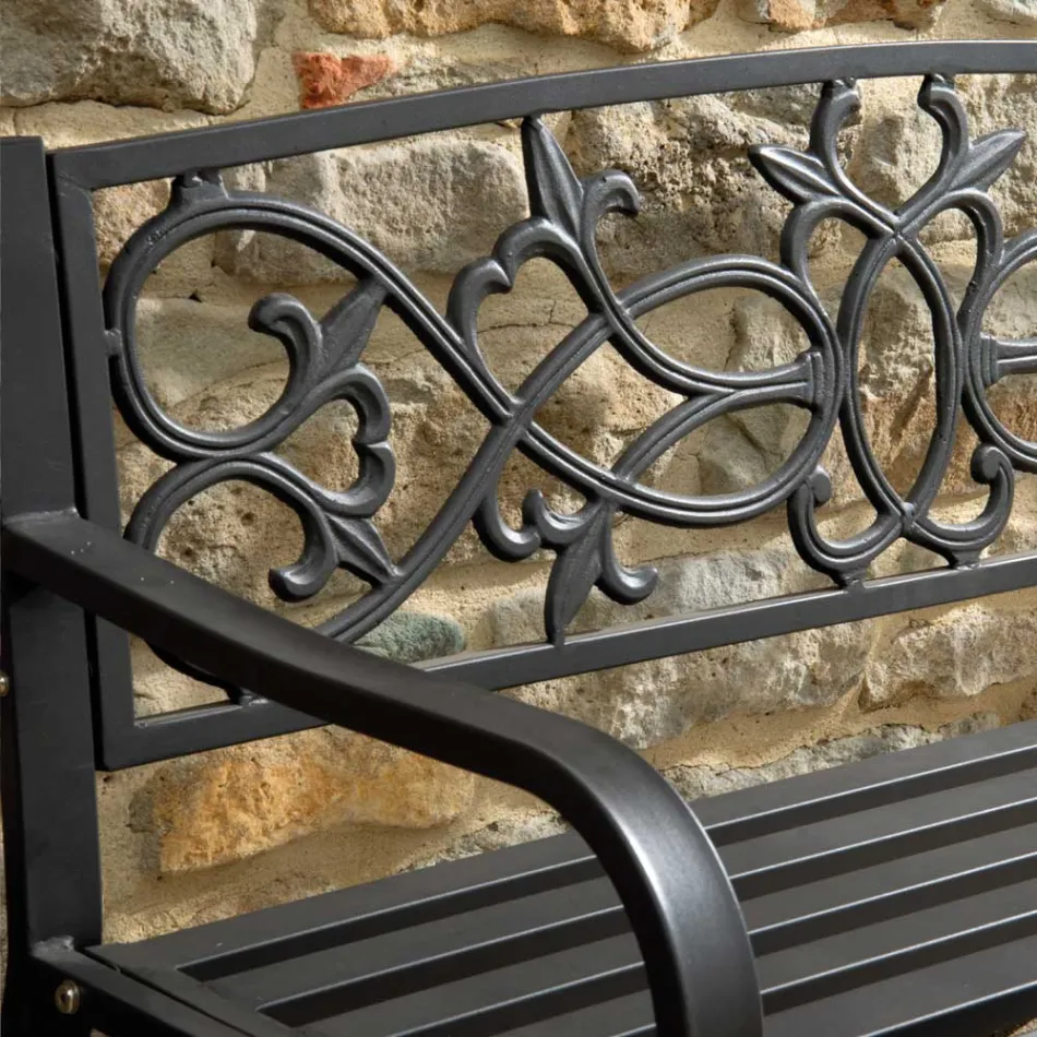 Banco de jardín de metal con diferentes acabados - Grapadora viadurini