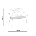 Banco de jardín hecho totalmente de metal - Archivo viadurini