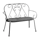 Banco de jardín hecho totalmente de metal - Archivo viadurini