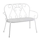 Banco de jardín hecho totalmente de metal - Archivo viadurini