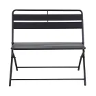 Banco de jardín plegable de metal - Cinta viadurini