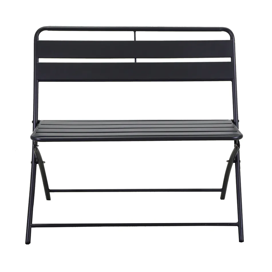 Banco de jardín plegable de metal - Cinta viadurini