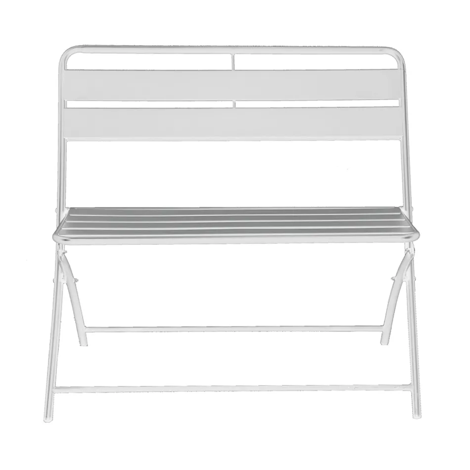 Banco de jardín plegable de metal - Cinta viadurini