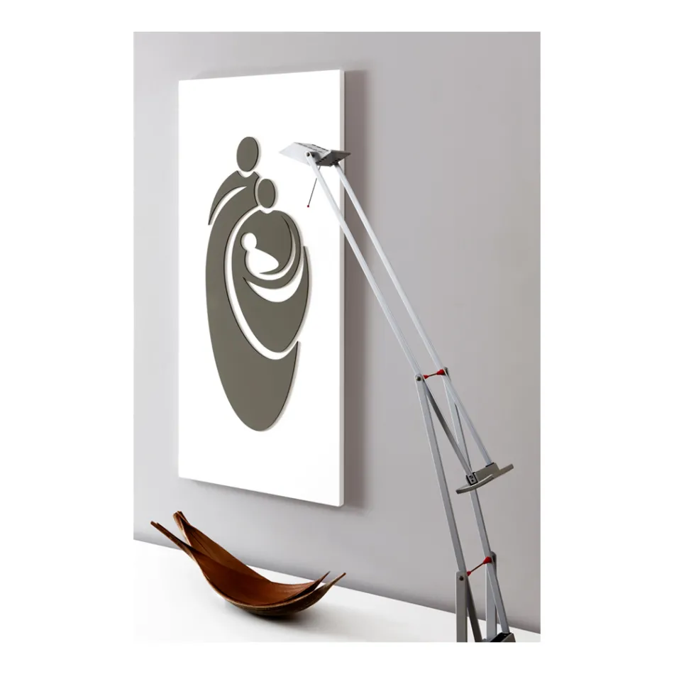 Panel que representa la familia grabada con láser Made in Italy - Chiaki viadurini