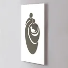 Panel que representa la familia grabada con láser Made in Italy - Chiaki viadurini