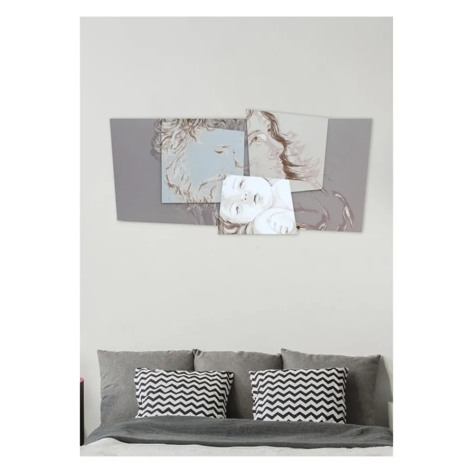 Panel con la Familia Belén Made in Laser Made in Italy - Paola viadurini