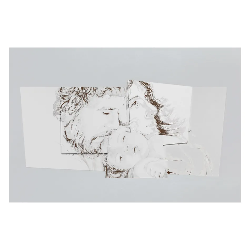 Panel con la Familia Belén Made in Laser Made in Italy - Paola viadurini