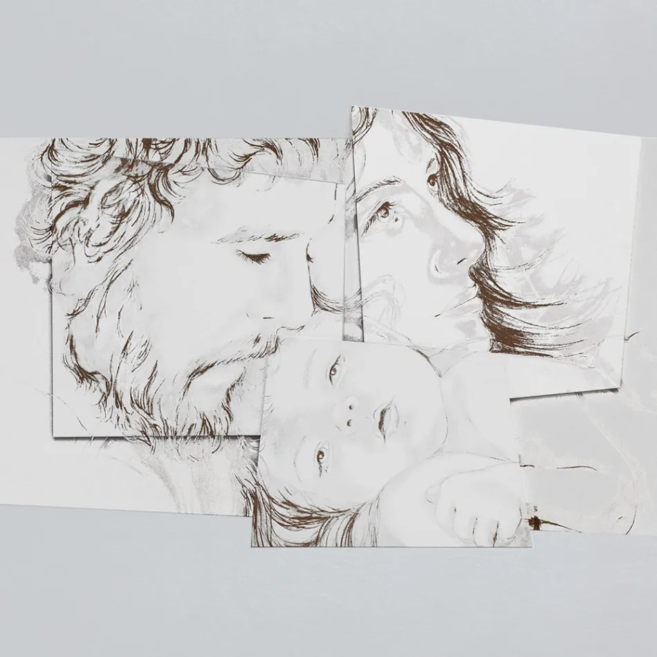 Panel con la Familia Belén Made in Laser Made in Italy - Paola viadurini