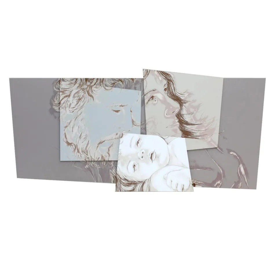 Panel con la Familia Belén Made in Laser Made in Italy - Paola viadurini