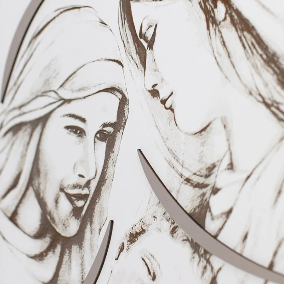 Panel con la Familia Grabada a Láser Made in Italy - Micky viadurini