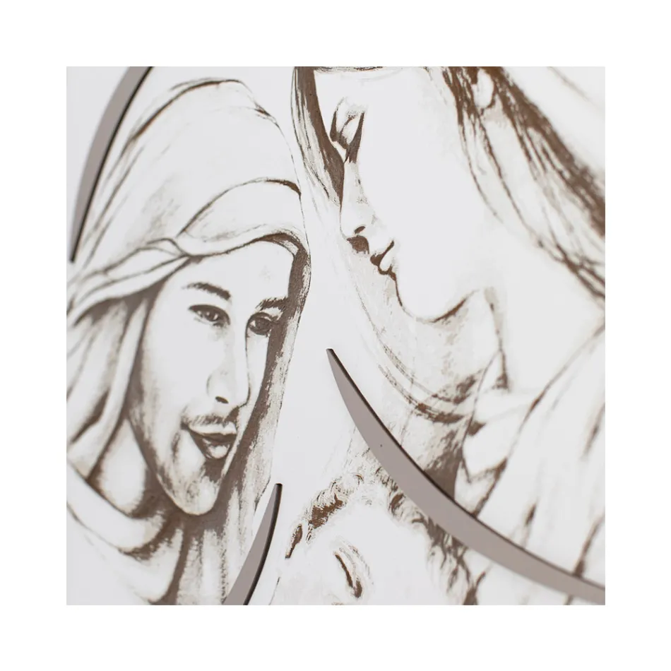 Panel con la Familia Grabada a Láser Made in Italy - Micky viadurini