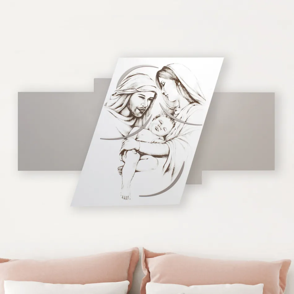 Panel con la Familia Grabada a Láser Made in Italy - Micky viadurini