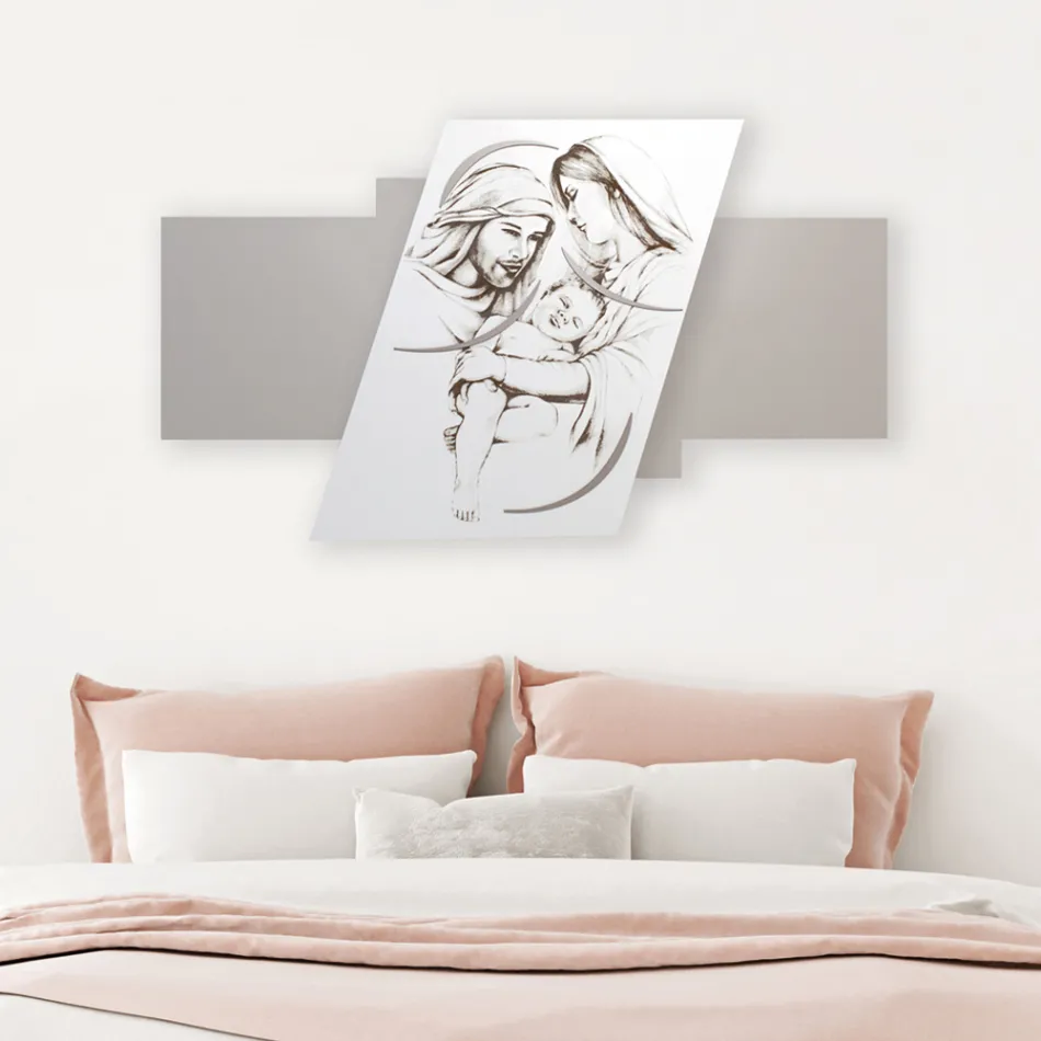 Panel con la Familia Grabada a Láser Made in Italy - Micky viadurini