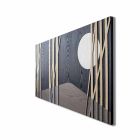 Panel Decorativo 120x60 con Incrustaciones de Madera Natural y Bajorrelieve - Fuca viadurini