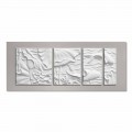 Panel decorativo de pared Diseño moderno Cerámica blanca y gris - Giappoko