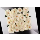 Panel decorativo de pared en metal y rosas blancas Made in Italy - Rosina viadurini