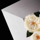 Panel decorativo de pared en metal y rosas blancas Made in Italy - Rosina viadurini