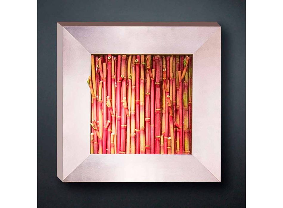 Panel decorativo en metal y bambú artificial Made in Italy - Bamboo viadurini