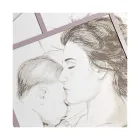 Panel grabado con láser con mujer y niño Made in Italy - Harald viadurini