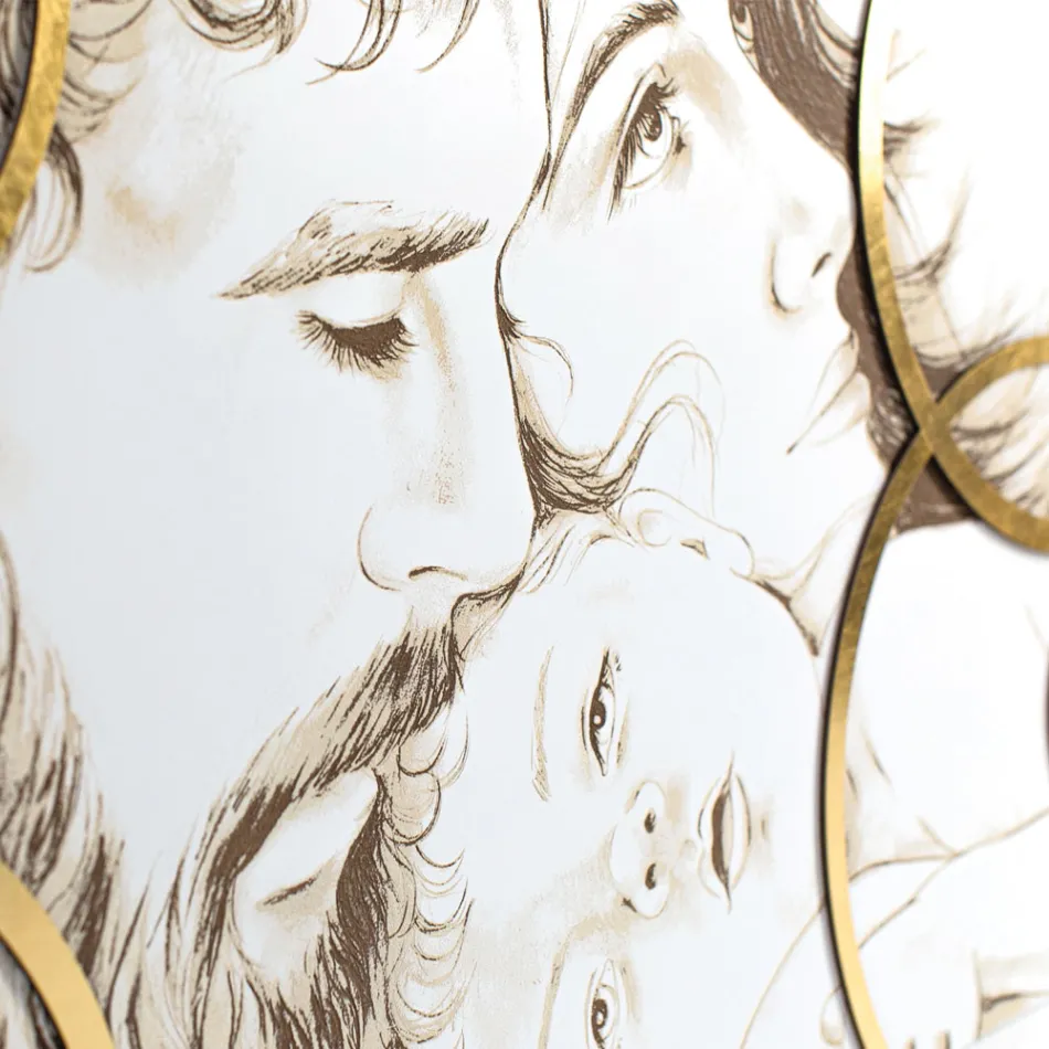 Panel Realizado con Láser de la Sagrada Familia Made in Italy - Elisa viadurini