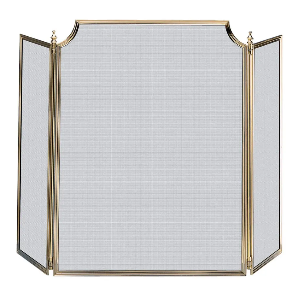 Parachispas con fina malla negra y latón Made in Italy - Ballena viadurini