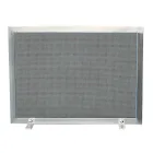 Parachispas con Malla Negra y Acero Rectangular Made in Italy - Piedra viadurini