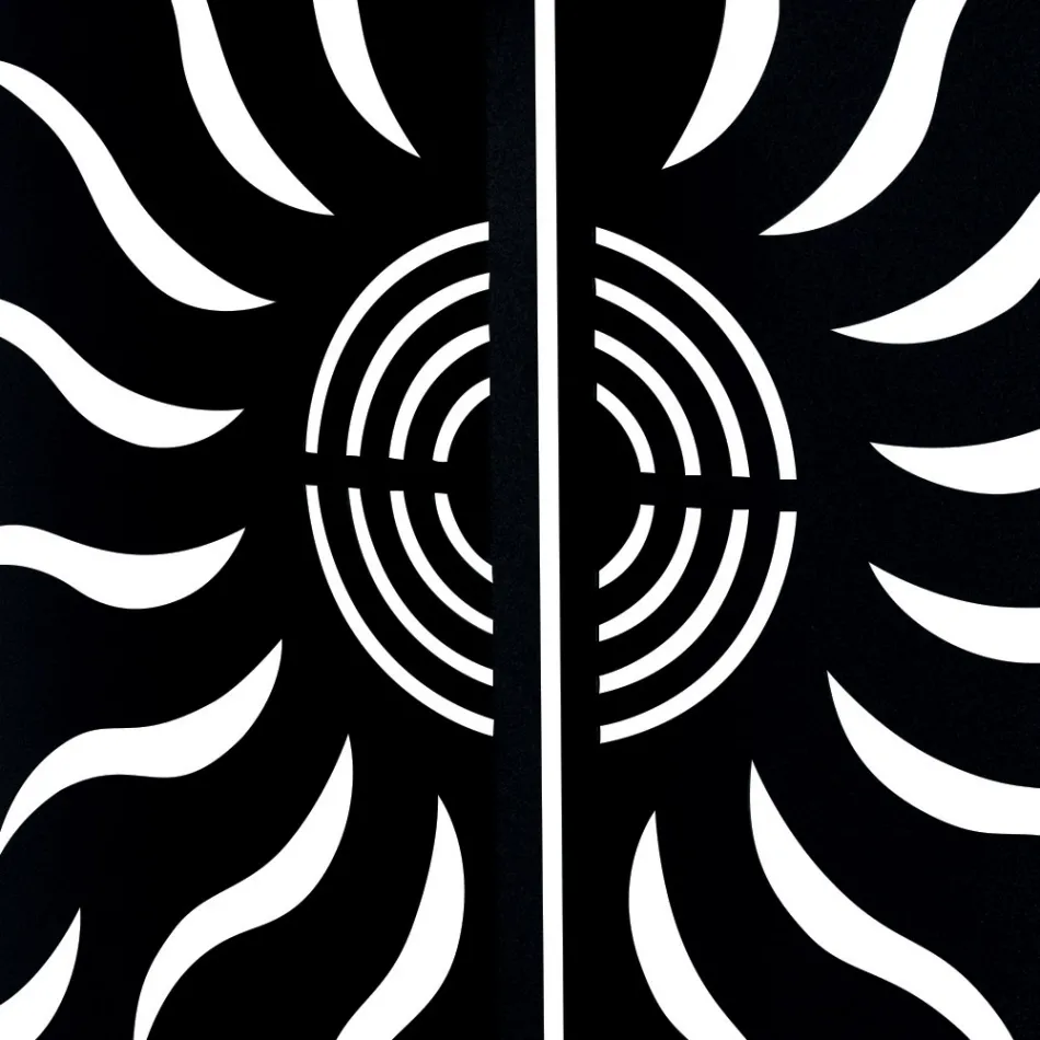 Protector de Estufa Curvo con 2 Puertas de Metal Made in Italy - Pato viadurini