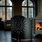 Protector de Estufa Curvo con 2 Puertas de Metal Made in Italy - Pato viadurini