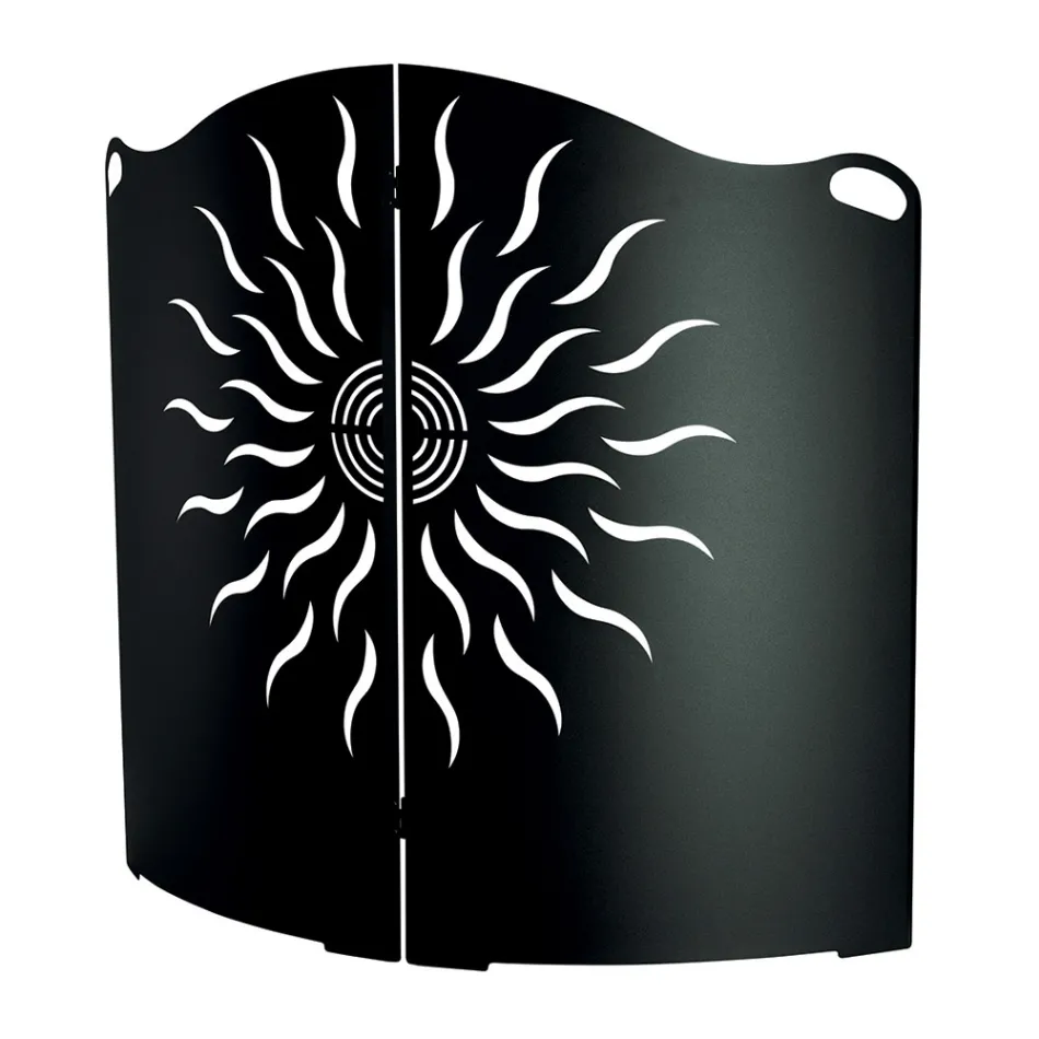 Protector de Estufa Curvo con 2 Puertas de Metal Made in Italy - Pato viadurini