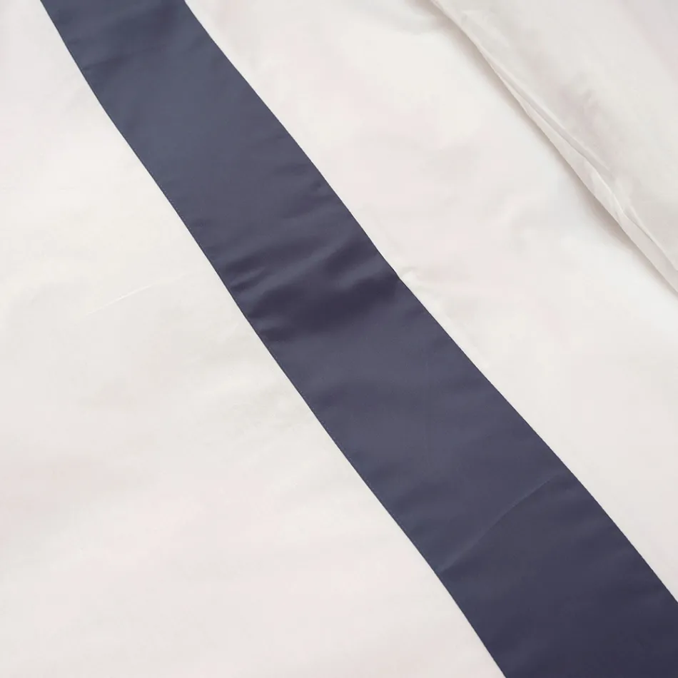 Juego de funda nórdica 100 % algodón y 10 % satén de algodón con 1 funda de almohada - Detalle viadurini