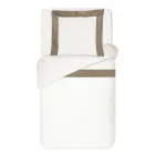 Juego de funda nórdica 100 % algodón y 10 % satén de algodón con 1 funda de almohada - Detalle viadurini