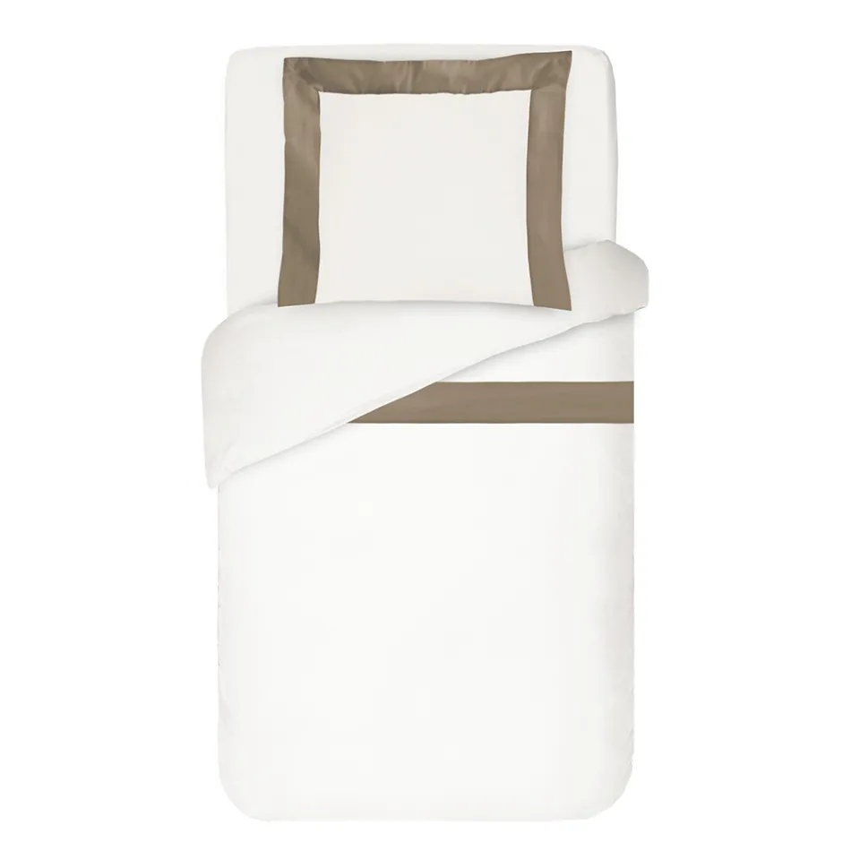 Juego de funda nórdica 100 % algodón y 10 % satén de algodón con 1 funda de almohada - Detalle viadurini