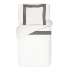 Juego de funda nórdica 100 % algodón y 10 % satén de algodón con 1 funda de almohada - Detalle viadurini