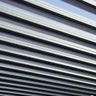 Pérgola de aluminio antracita con techo orientable - Vitta viadurini