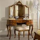 Peine de maquillaje clásico de madera con espejo Made in Italy - Cambrige viadurini