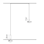 Lámpara de Pie Wire en Aluminio Negro y Diseño Minimal de Cono Pequeño - Mercado viadurini