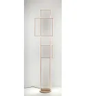 Lámpara de pie LED de diseño en metal pintado dorado o plateado - Formal viadurini