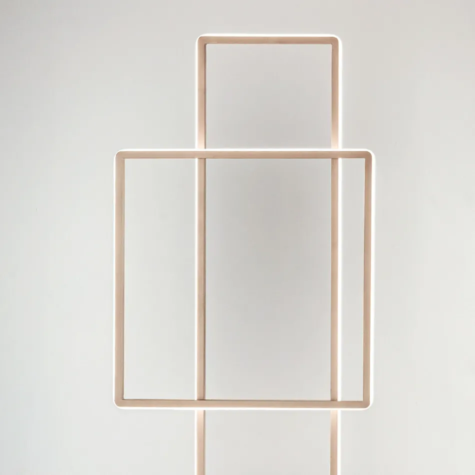 Lámpara de pie LED de diseño en metal pintado dorado o plateado - Formal viadurini