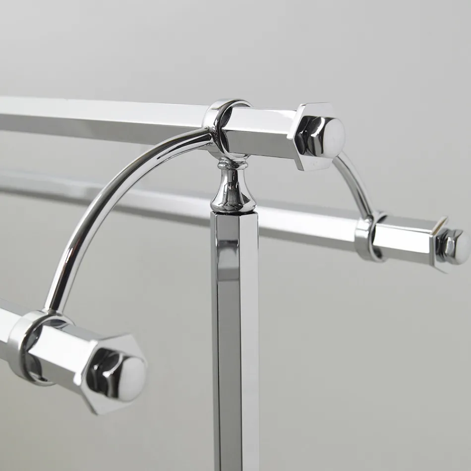 Perchero para toallas de baño vintage de latón fabricado en Italia - Aristide viadurini