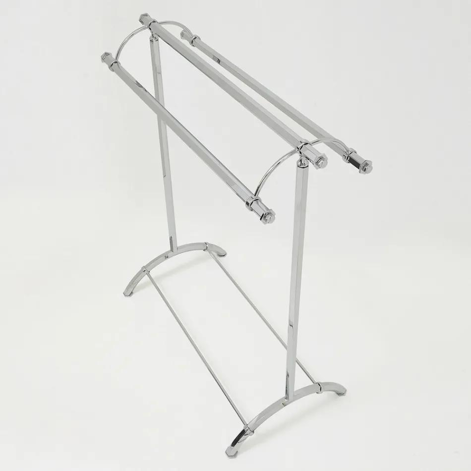 Perchero para toallas de baño vintage de latón fabricado en Italia - Aristide viadurini