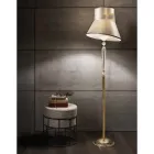 Lámpara de Pie Clásica con Pantalla de Vidrio Soplado Decoraciones Florales - Bluminda viadurini