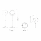 Lámpara de pie para exteriores Poleasy Design, 2 colores - Hollywood by Myyour viadurini