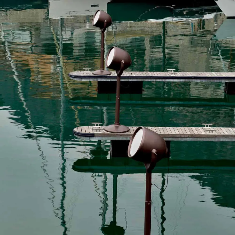 Lámpara de pie para exteriores Poleasy Design, 2 colores - Hollywood by Myyour viadurini