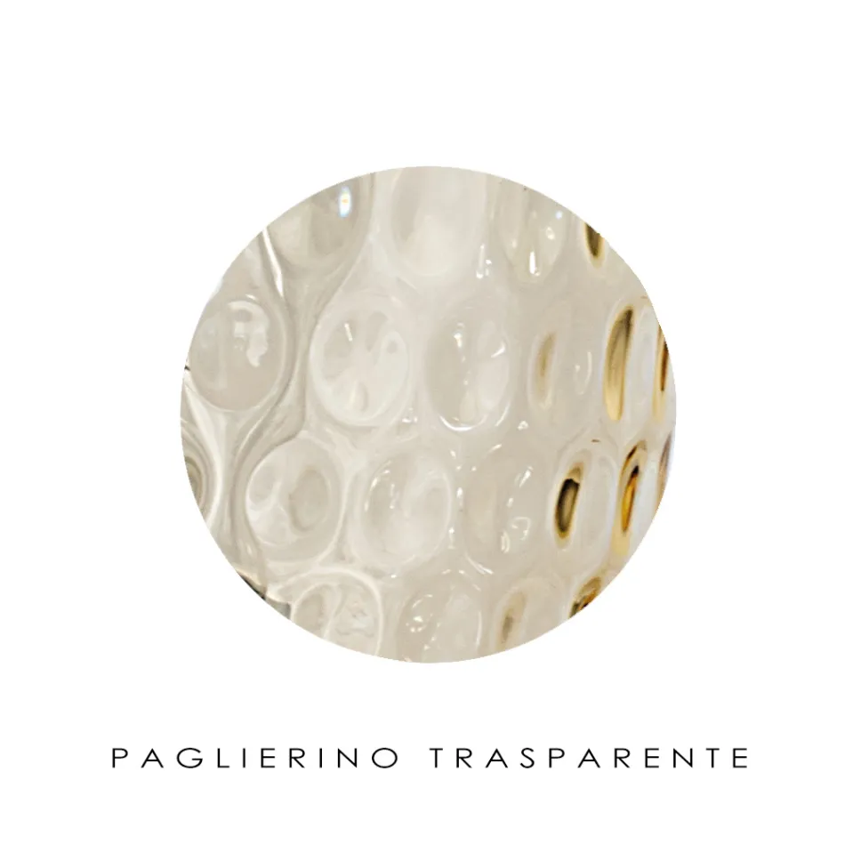 Lámpara de pie de cristal transparente o con caja, fabricada en Italia - Sibilla viadurini